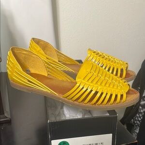 MIA Yellow Woven Sandals for Summer